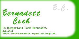 bernadett cseh business card